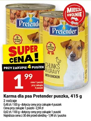 Karma dla psa puszka promocja w Twój Market