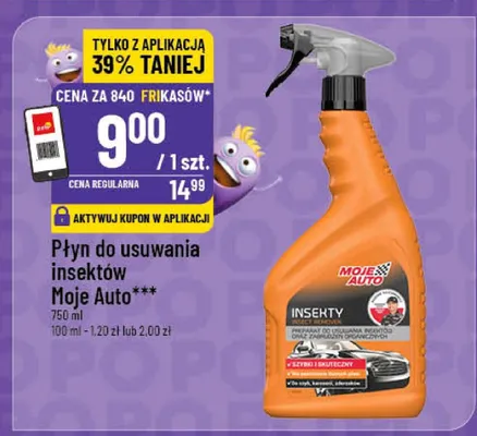 Płyn do usuwania insektów Moje Auto promocja w POLOmarket