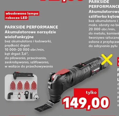 Narzędzie wielofunkcyjne akumulatorowe Parkside Performance promocja w Kaufland