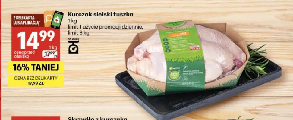 Kurczak sielski tuszka promocja w Delikatesy Centrum