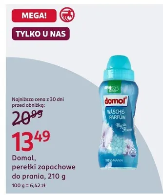 Perełki zapachowe Domol do prania, 210 g promocja w Rossmann