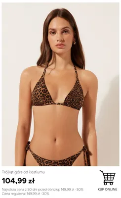 Góra od kostiumu kąpielowego trójkąt Calzedonia promocja w Calzedonia