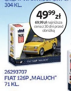 Klocki COBI 26293707 Fiat 126p "Maluch" 71 kl. promocja w Empik