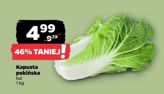 Kapusta pekińska luz promocja w Netto