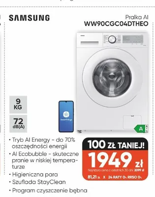 Pralka AI SAMSUNG WW90CGC04DTHEO promocja w Max Elektro