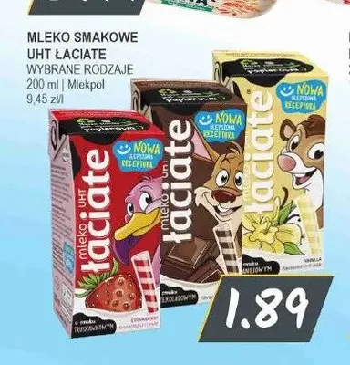 Mleko smakowe UHT Łaciate waniliowe promocja w Słoneczko