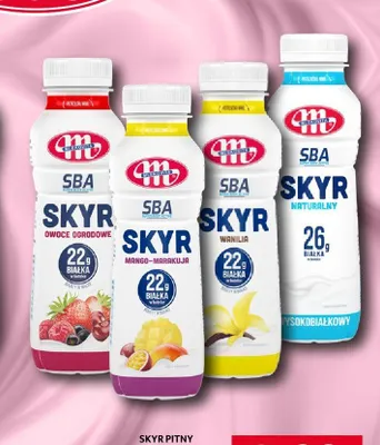 Skyr pitny proteinowy owoce ogrodowe Mlekovita SBA promocja w Selgros