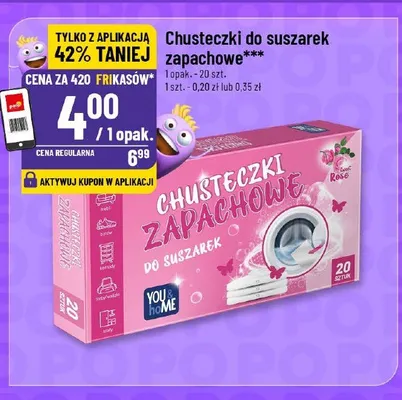 Chusteczki do suszarek zapachowe You&Home promocja w POLOmarket