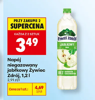 Napój niegazowany jabłkowy Żywiec Zdrój promocja w Biedronka