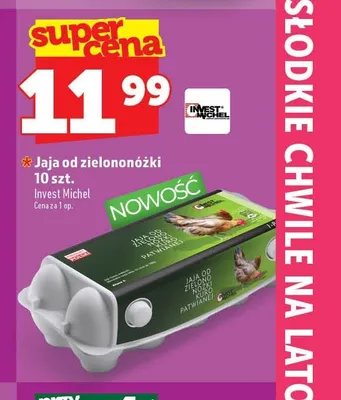 Jaja od zielononóżki Invest Michel promocja w TOPAZ