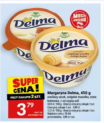 Margaryna z szczyptą soli Delma promocja w Twój Market