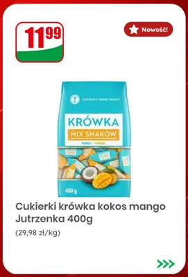 Cukierki krówka kokos mango Jutrzenka 400 g promocja w Dino