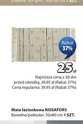 Mata łazienkowa Nissafors 50x80 cm promocja w Jysk