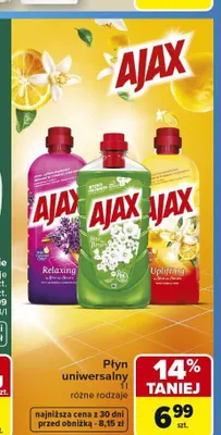 Płyn uniwersalny Ajax Relaxing promocja w Carrefour