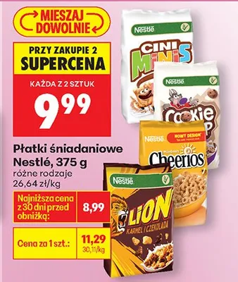 Płatki śniadaniowe różne rodzaje promocja w Biedronka