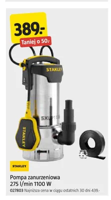 Pompa zanurzeniowa Stanley promocja w Jula