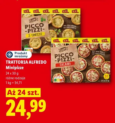 Minipizze Trattoria Alfredo Picco-Pizzi 3 Cheese 24-pak promocja w Lidl