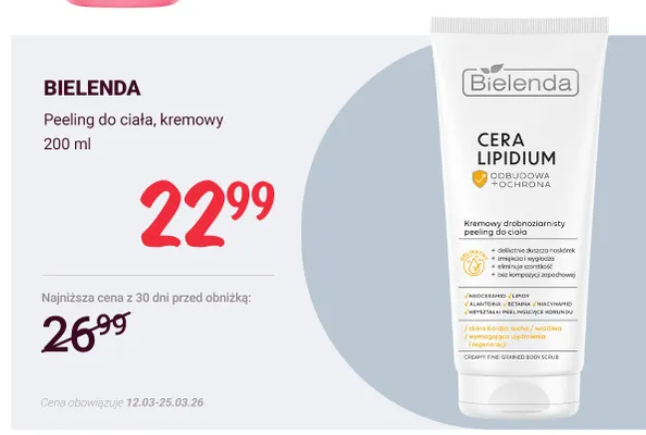 Peeling do ciała, kremowy promocja w Rossmann