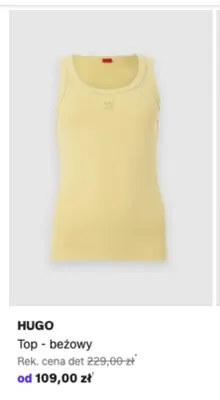 Top HUGO beżowy promocja w Lounge by Zalando