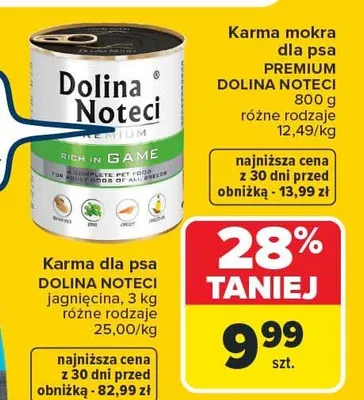 Karma dla psa DOLINA NOTECI jagnięcina, 3 kg promocja w Carrefour Market