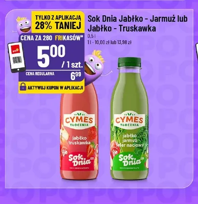 Sok Dnia jabłko - truskawka Cymes promocja w POLOmarket