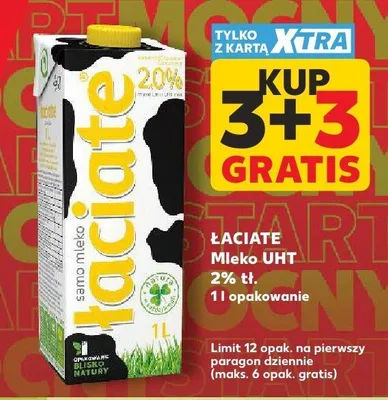 Mleko UHT Łaciate 2% promocja w Kaufland