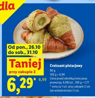 Croissant pistacjowy promocja w Lidl
