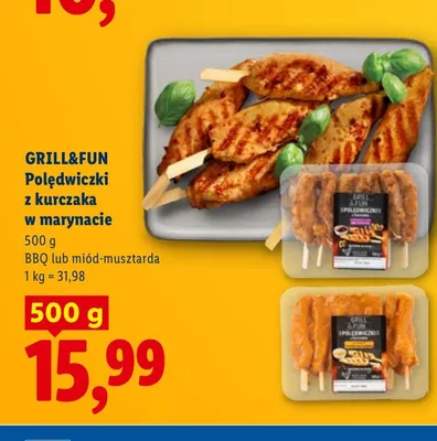 Polędwiczki z kurczaka w marynacie miód-musztarda Grill&Fun promocja w Lidl