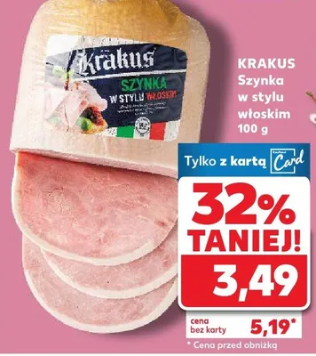 Szynka w stylu włoskim promocja w Kaufland