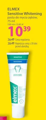 Pasta do mycia zębów Elmex Sensitive Whitening promocja w Hebe