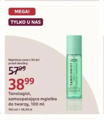 Samoopalająca mgiełka do twarzy Tanologist promocja w Rossmann