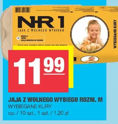Jaja z wolnego wybiegu rozm. M wybiegane kury promocja w SPAR