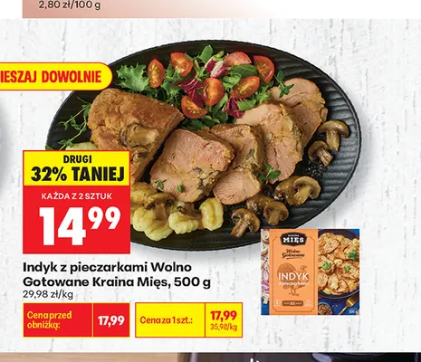 Indyk z pieczarkami Wolno Gotowane Kraina Mięs promocja w Biedronka