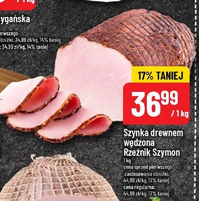 Szynka drewnem wędzona Rzeźnik Szymon promocja w POLOmarket