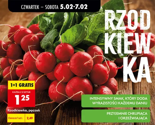 Rzodkiewka pęczek promocja w Biedronka