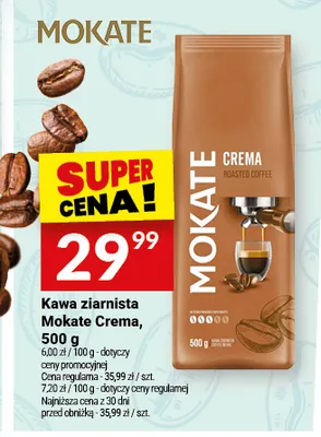 Kawa ziarnista Mokate Crema promocja w Twój Market