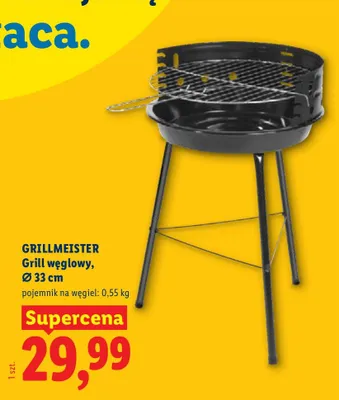 Grill węglowy, Ø 33 cm promocja w Lidl