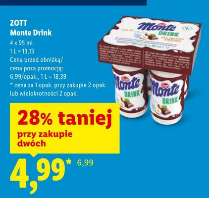 Monte Drink Zott promocja w Lidl