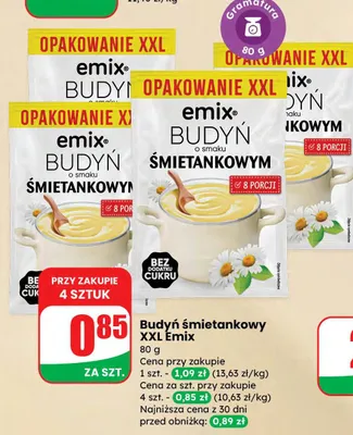 Budyń śmietankowy XXL promocja w Dino