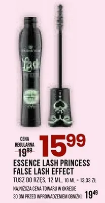 Tusz do rzęs Essence Lash Princess False Lash Effect promocja w Drogerie Natura