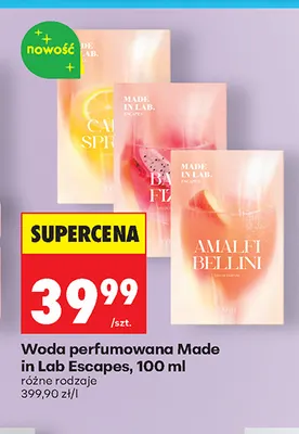 Woda perfumowana Made in Lab Escapes promocja w Biedronka