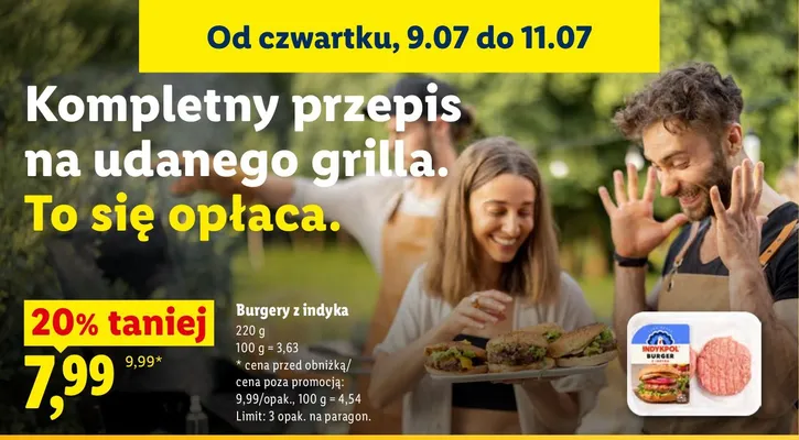 Burgery z indyka Indykpol promocja w Lidl