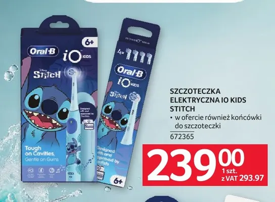 Szczoteczka elektryczna iO Kids Stitch Oral-B promocja w Selgros