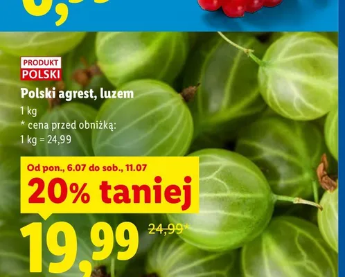 Agrest polski luzem Ryneczek Lidla promocja w Lidl
