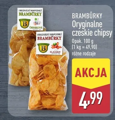 Chipsy oryginalne różne rodzaje promocja w Aldi