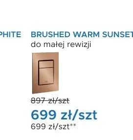 Przycisk spłukujący GROHE BRUSHED WARM SUNSET promocja w Blu Salony Łazienek