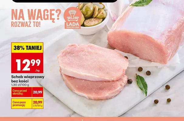 Schab wieprzowy bez kości promocja w Biedronka