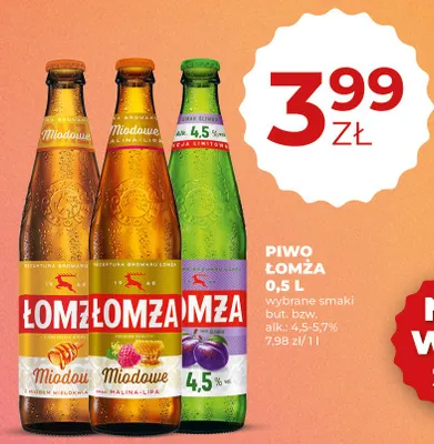 Piwo Łomża Miodowe Malina-Lipa promocja w Duży Ben