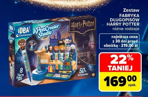 Zestaw Fabryka Długopisów Harry Potter Clementoni promocja w Carrefour