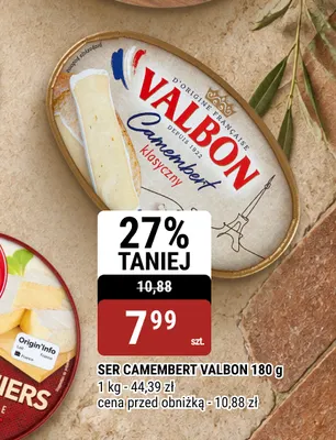 Ser camembert Valbon promocja w bi1